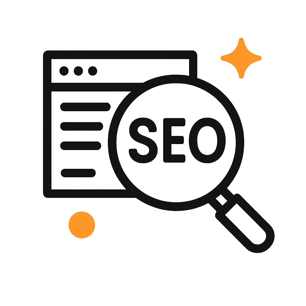 SEO 6 Icono de foco de Márkora