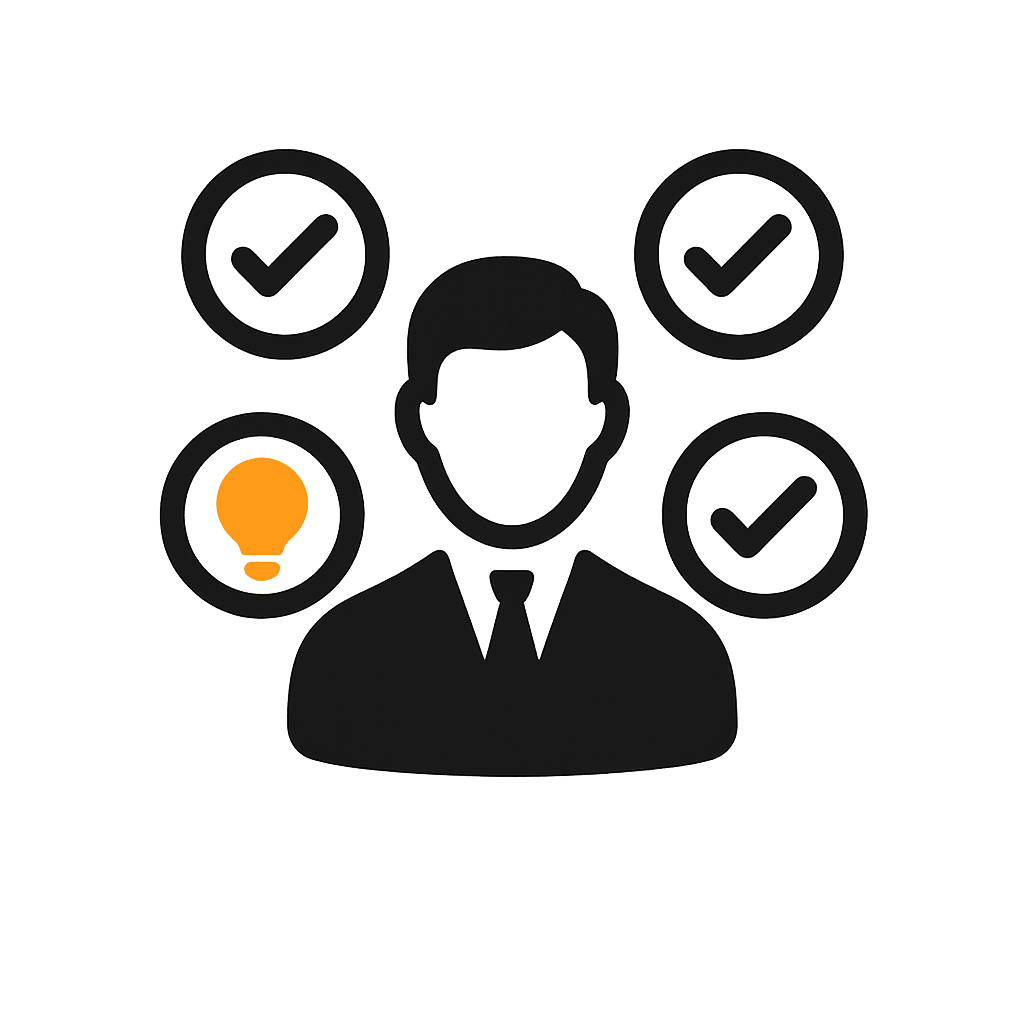 SEO 8 Icono de foco de Márkora